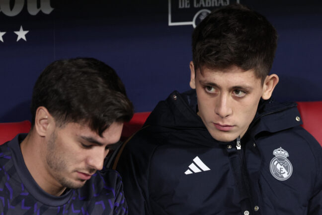 Brahim Diaz et Arda Güler avant un match du Real Madrid (Getty Images)