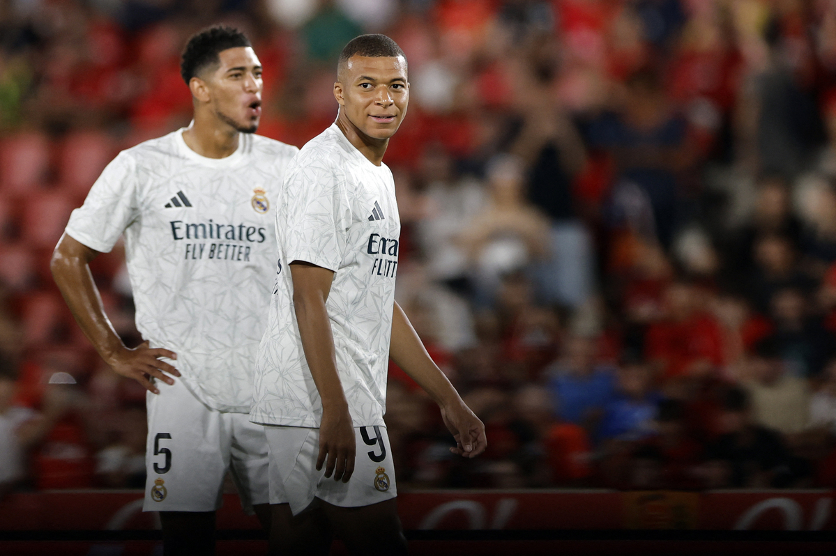 Bellingham et Mbappé lors de la rencontre face à Majorque (Getty Images)