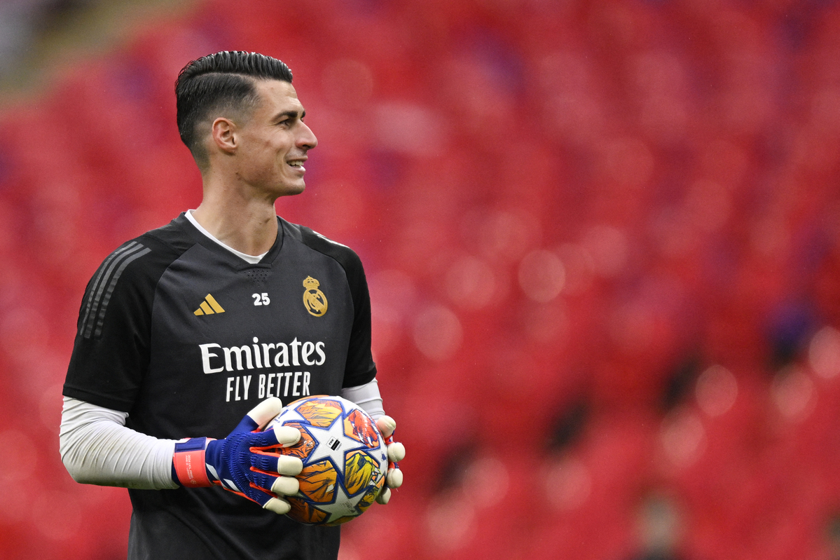 Kepa lors d'un échauffement avec le Real Madrid (Getty Images)