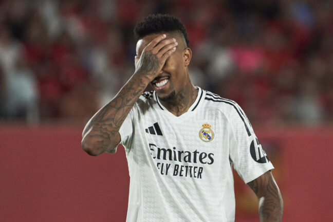Eder Militao lors de RCD Majorque - Real Madrid (Photo by Rafa Babot/Getty Images)