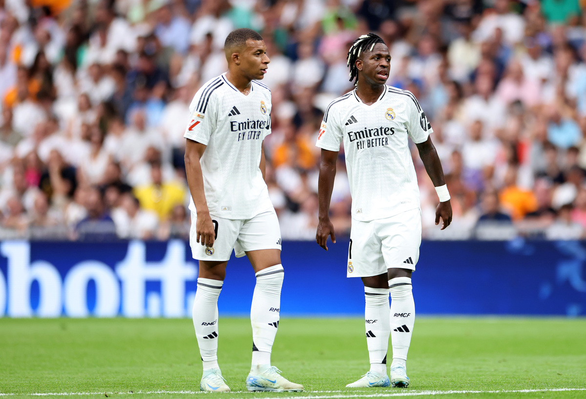 Mbappé et Vinicius lors de la rencontre face au Real Valladolid (Getty Images)