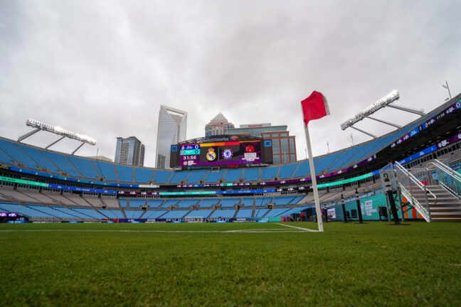 CHARLOTTE, NORTH CAROLINA - AUGUST 06: A general view of the pre-season friendly match between Real Madrid and Chelsea at Bank of America Stadium on August 06, 2024 in Charlotte, North Carolina. (Photo by Grant Halverson/Getty Images)