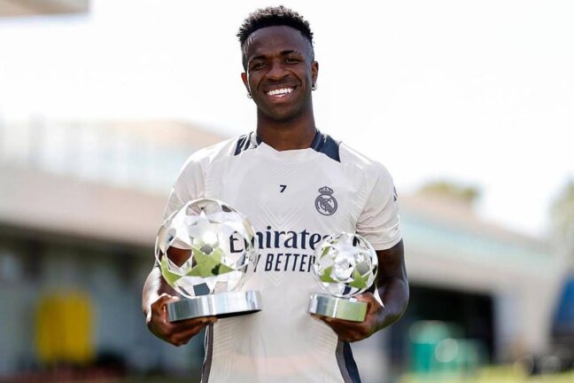 Vinicius Jr a été élu meilleur joueur de la Ligue des champions 2023-2024 (Real Madrid)