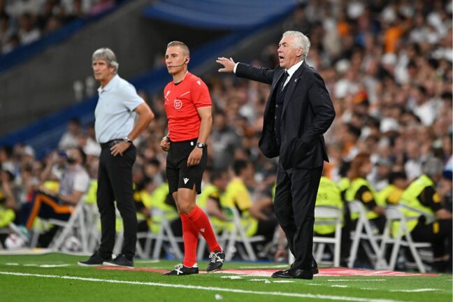 Ancelotti face au Betis ce dimanche (hoto by Denis Doyle/Getty Images).