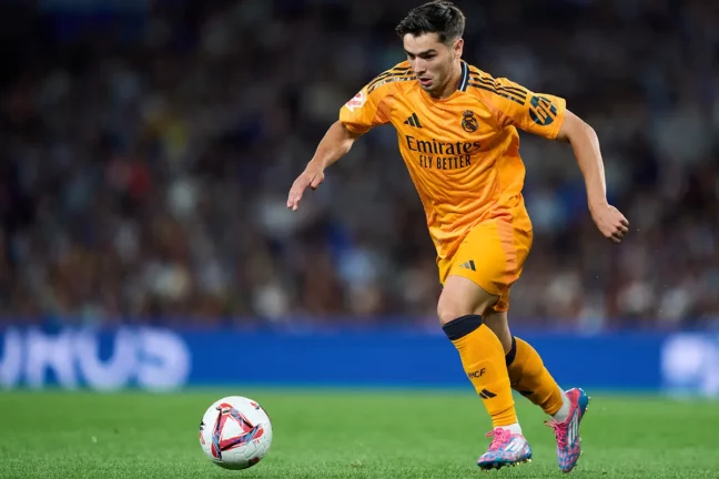 Brahim Diaz face à la Real Sociedad (Photo by Juan Manuel Serrano Arce/Getty Images).