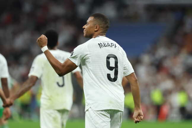 Kylian Mbappé lors de la victoire 2-0 du Real Madrid face au Betis (Getty Images).