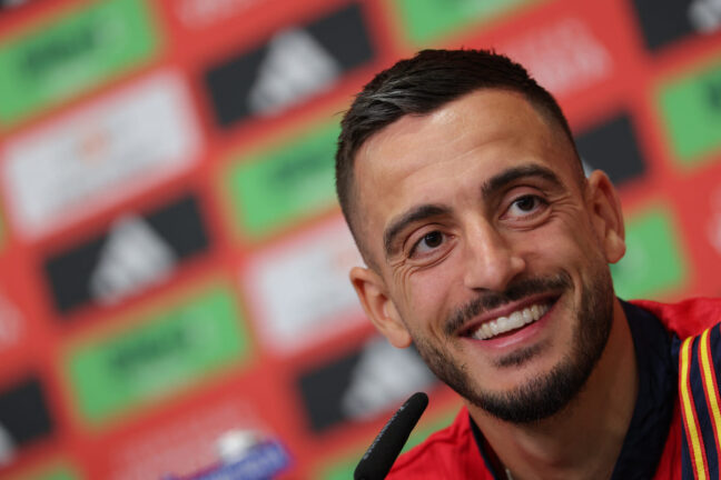 Joselu lors d'une conf de presse à l'Euro (Getty Images)