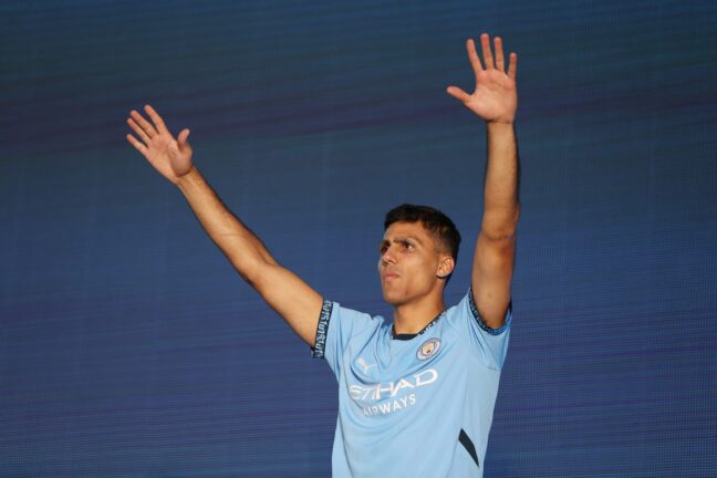 Rodri célébrant un titre avec Manchester City (Getty Images)