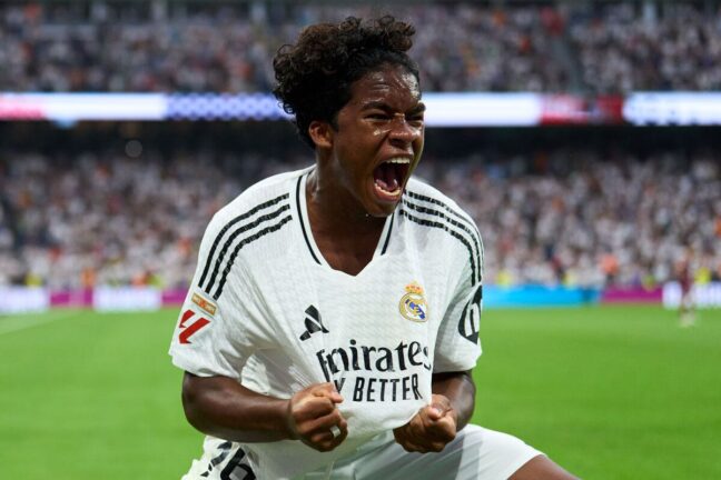 Endrick, buteur en Ligue des champions (Photo by Angel Martinez/Getty Images)