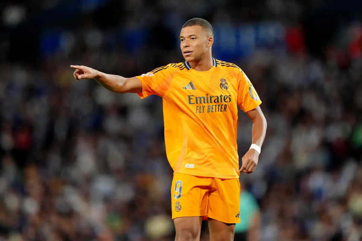 Kylian Mbappé, lors de Real Madrid-Real Sociedad (Photo by Juan Manuel Serrano Arce/Getty Images).