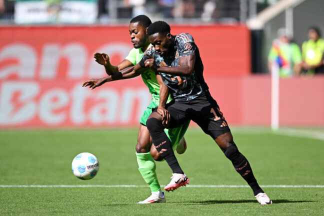 Alphonso Davies lors du match face à Wolfsburg (Getty Images)