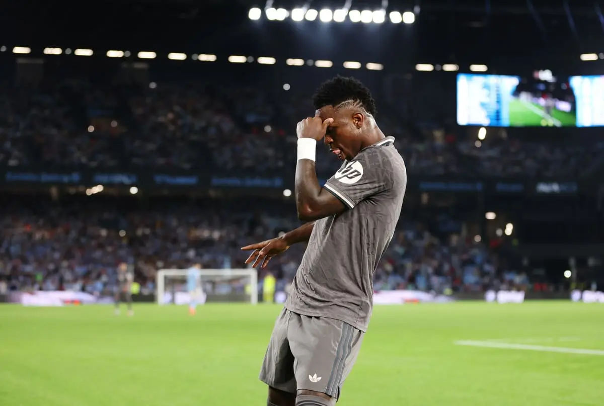 Vinicius Jr., buteur contre le Celta Vigo (Photo by Florencia Tan Jun/Getty Images)