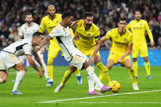 Le Real Madrid contre Villarreal au Santiago Bernabéu lors de la saison 2023-2024. (Photo by Angel Martinez/Getty Images)