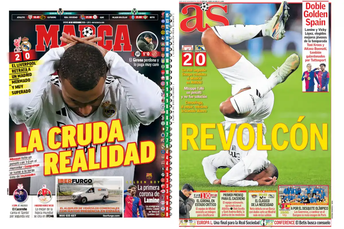 Les Unes de Marca et As sur Mbappé