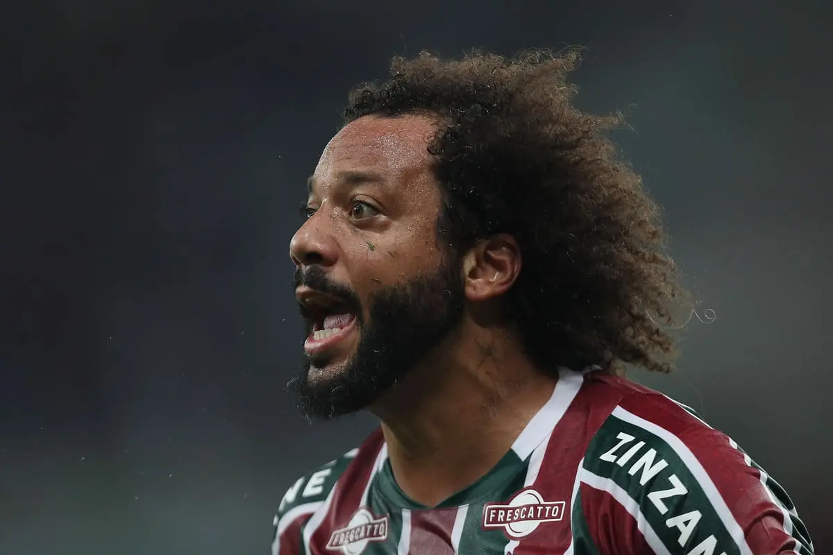 RIO DE JANEIRO, BRAZIL - OCTOBER 3: Marcelo of Fluminense reacts during the match between Fluminense and Cruzeiro as part of Brasileirao 2024 at Maracana Stadium on October 3, 2024 in Rio de Janeiro, Brazil. (Photo by Wagner Meier/Getty Images)