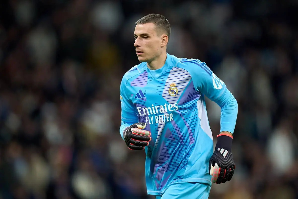 Andriy Lunin pendant le Clasico (Photo by Angel Martinez/Getty Images)