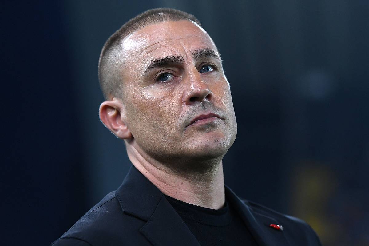 UDINE, ITALY - MAY 06: Fabio Cannavaro head coach of Udinese Calcio looks on during the Serie A TIM match between Udinese Calcio and SSC Napoli at Dacia Arena on May 06, 2024 in Udine, Italy. (Photo by Alessandro Sabattini/Getty Images)