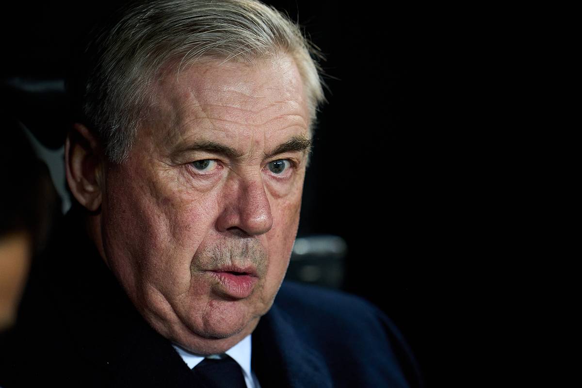 VALENCIA, SPAIN - JANUARY 03 Carlo Ancelotti, Head Coach of Real Madrid, looks on prior to the LaLiga match between Valencia CF and Real Madrid CF at Estadio Mestalla on January 03, 2025 in Valencia, Spain. (Photo by Aitor AlcaldeGetty Images)