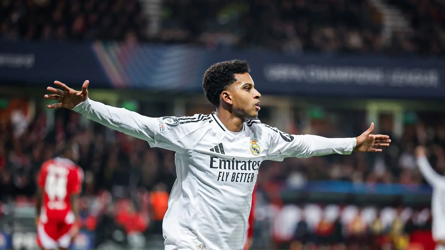 Rodrygo signe un doublé pour le Real Madrid face à Brest. RealMadrid.com