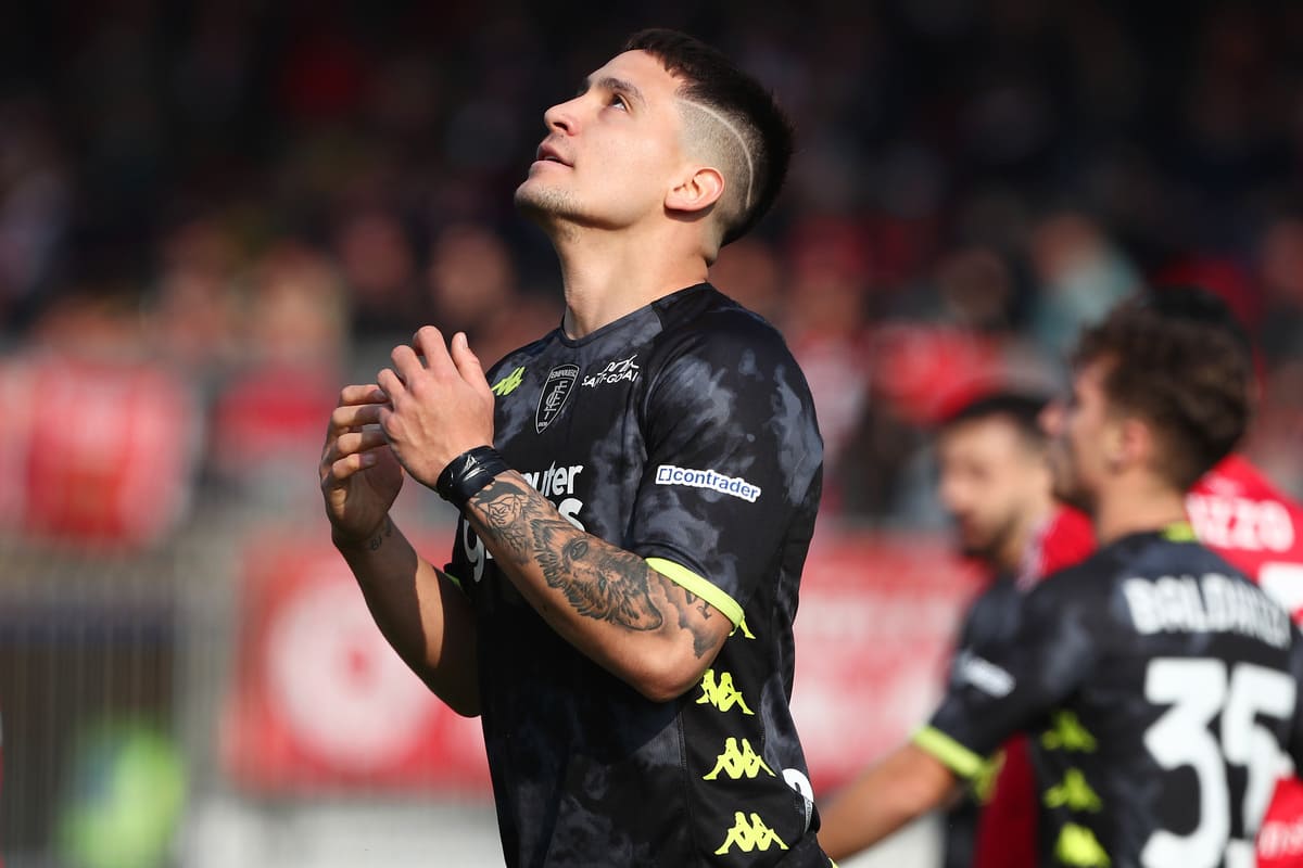 Martin Satriano, joueur passé par l'Inter Milan et le Stade Brestois (Photo by Marco Luzzani/Getty Images)