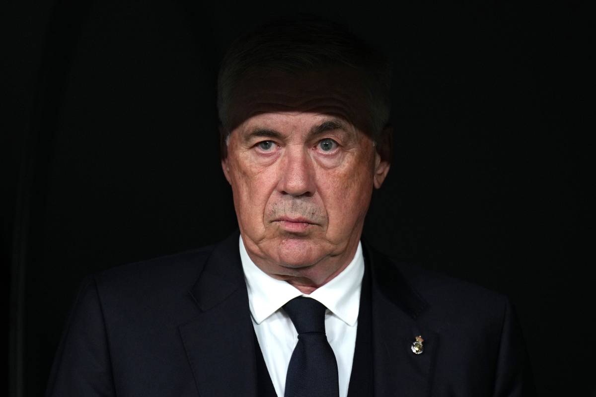 MADRID, SPAIN - MAY 25: Carlo Ancelotti, Head Coach of Real Madrid, looks on during the LaLiga EA Sports match between Real Madrid CF and Real Betis at Estadio Santiago Bernabeu on May 25, 2024 in Madrid, Spain. (Photo by Angel Martinez/Getty Images).