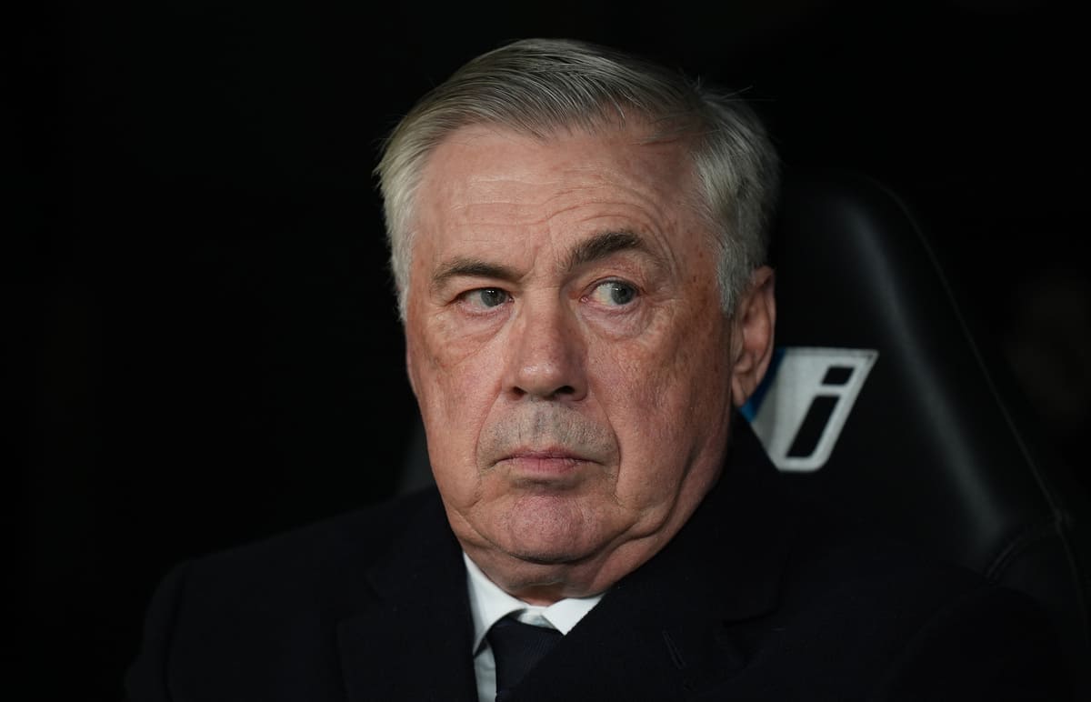 MADRID, SPAIN - JANUARY 16: Carlo Ancelotti, Head Coach of Real Madrid, looks on prior to the Copa Del Rey match between Real Madrid and Celta de Vigo at Estadio Santiago Bernabeu on January 16, 2025 in Madrid, Spain. (Photo by Angel Martinez/Getty Images)