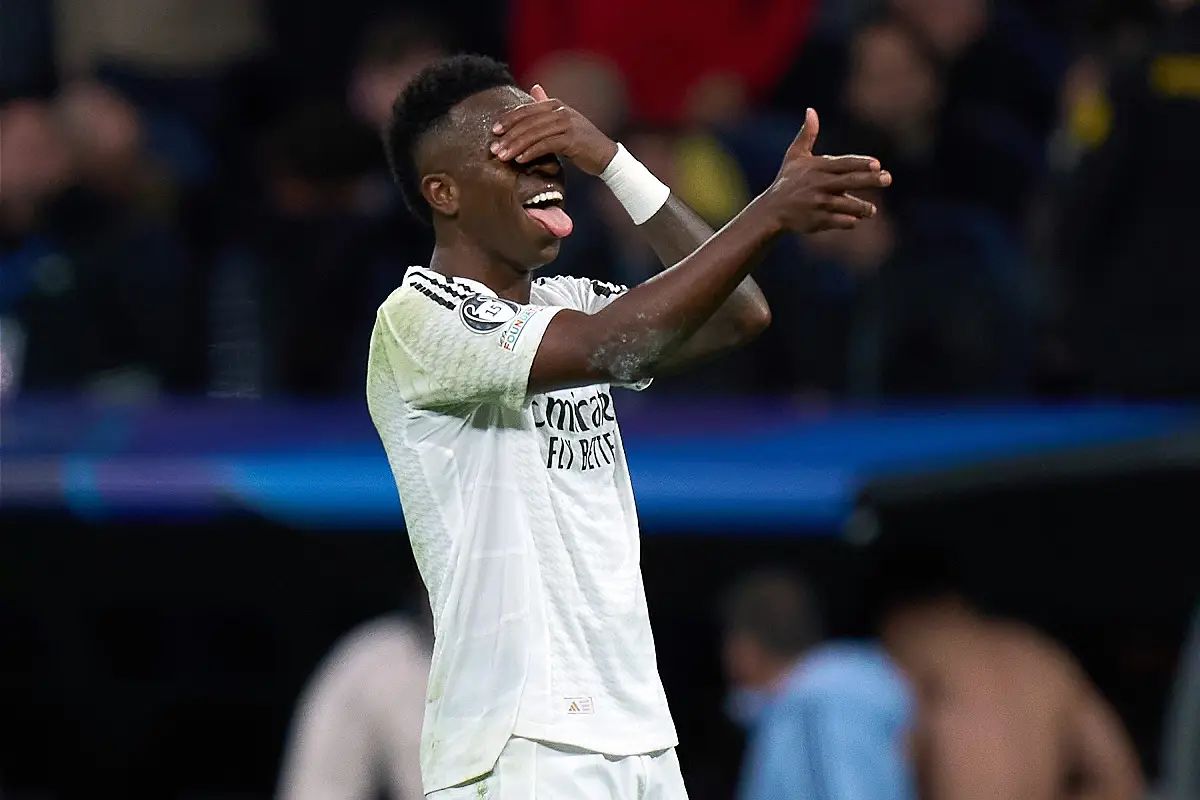 Vinicius Junior, l'une des armes du Real Madrid pour faire peur à City (Photo by Angel Martinez/Getty Images).