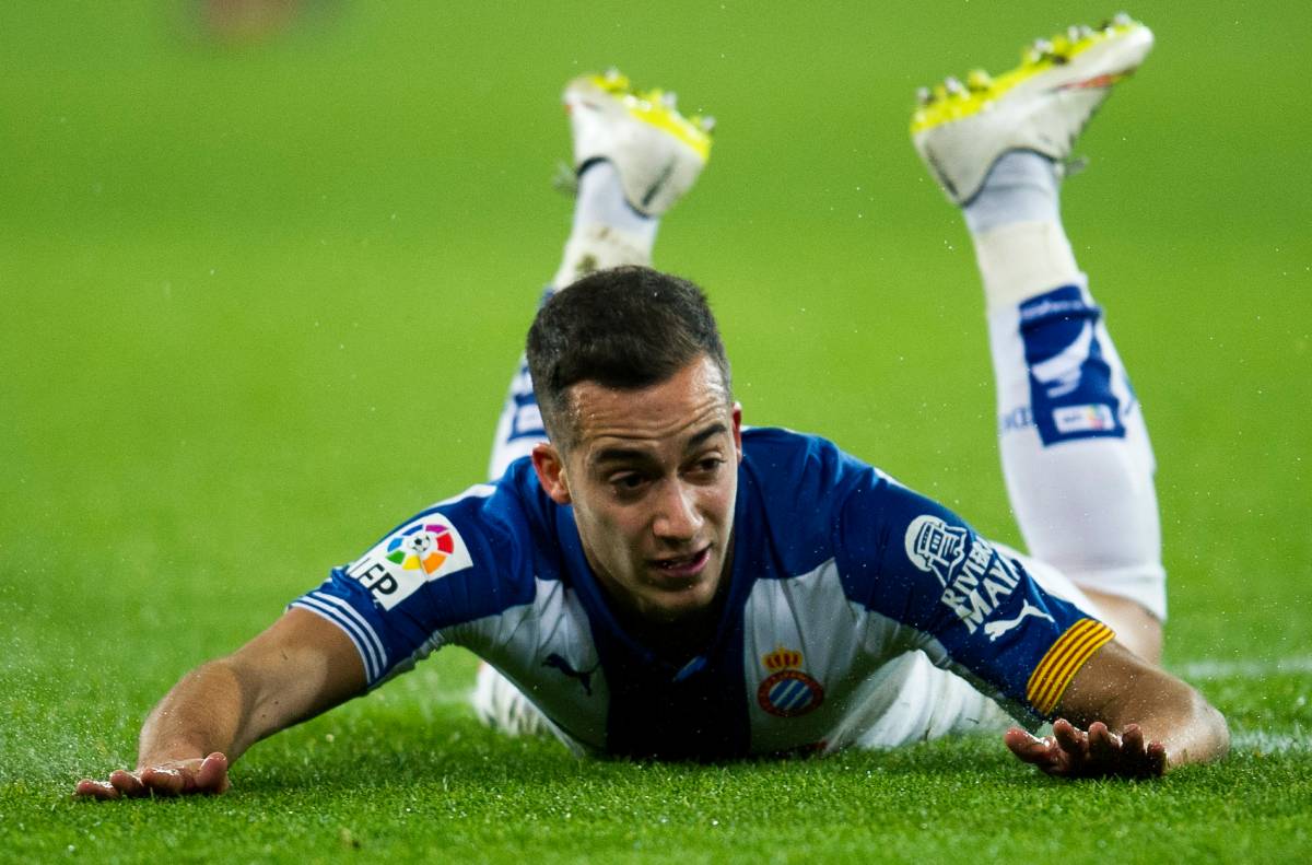 BILBAO, SPAIN - FEBRUARY 11: Lucas Vazquez of RCD Espanyol reacts during the Copa del Rey Semi-Final first leg match between Athletic Club and RCD Espanyol at San Mames Stadium on February 11, 2015 in Bilbao, Spain. (Photo by Juan Manuel Serrano Arce/Getty Images) Real Madrid