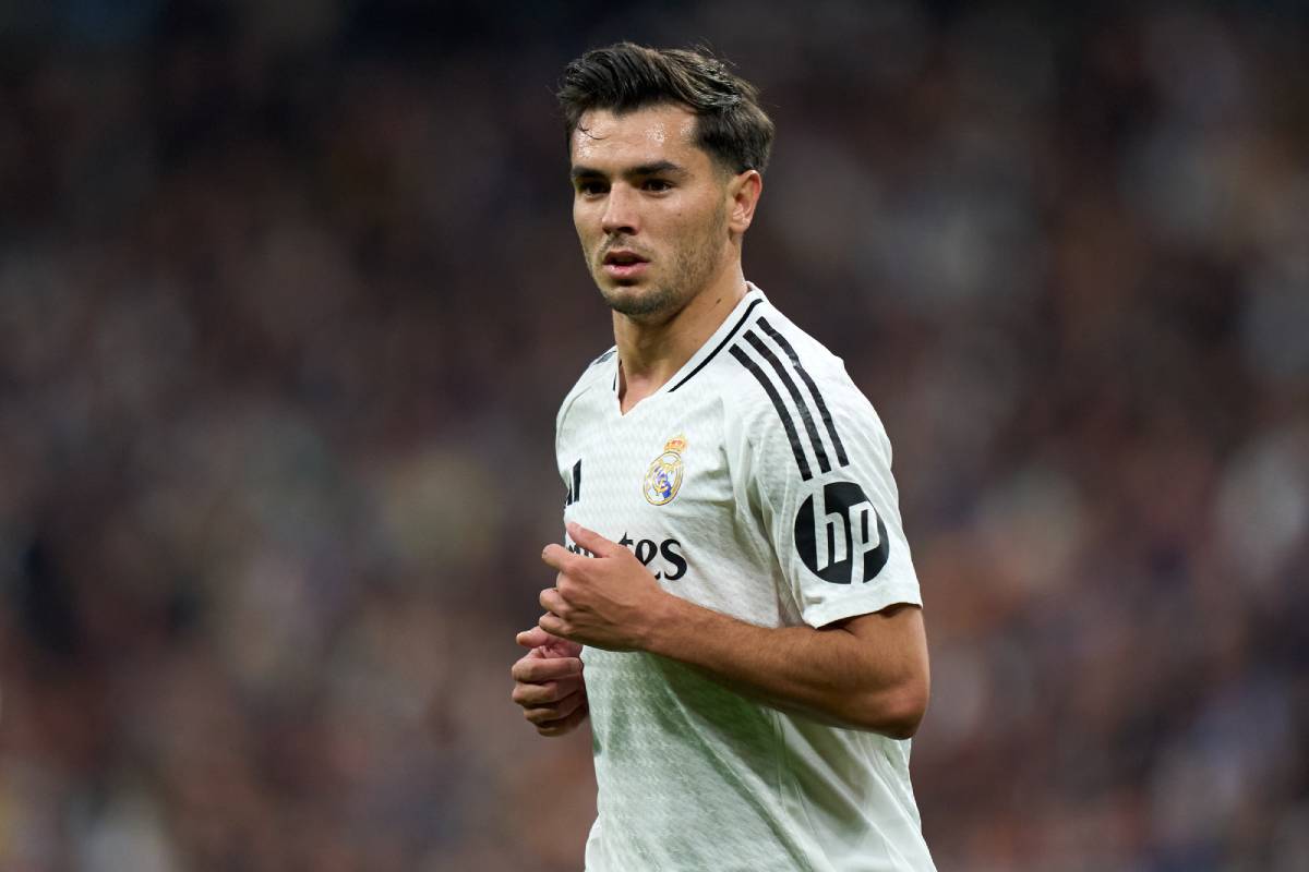 MADRID, SPAIN - JANUARY 19: Brahim Diaz of Real Madrid looks on during the LaLiga match between Real Madrid CF and UD Las Palmas at Estadio Santiago Bernabeu on January 19, 2025 in Madrid, Spain. (Photo by Angel Martinez/Getty Images)
