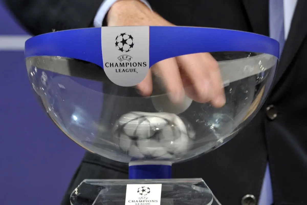 NYON, SWITZERLAND - JULY 18: Draw balls are shuffled during the UEFA 2014/15 Champions League third qualifying rounds draw at the UEFA headquarters, The House of European Football, on July 18, 2014 in Nyon, Switzerland. (Photo by Harold Cunningham/Getty Images for UEFA).