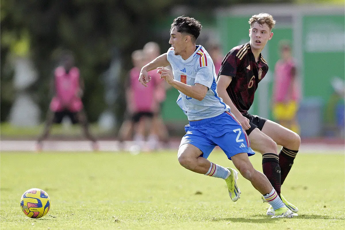 Jesus Fortea avec l'Espagne U17 en février 2024 (Photo by Ricardo Nascimento/Getty Images for DFB).