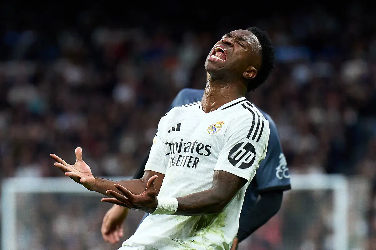 Vinicius lors du match face au Rayo (Photo by Angel Martinez/Getty Images).