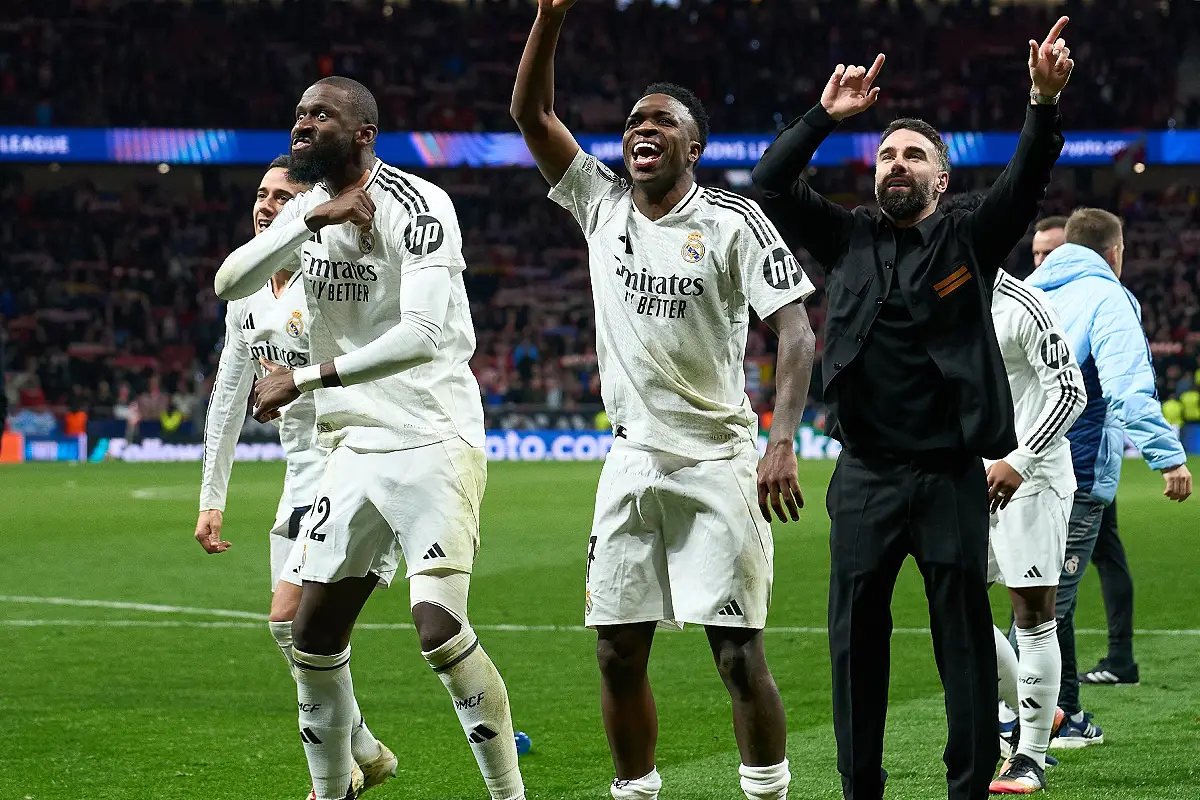 Dani Carvajal célébrant la qualification en Ligue des champions (Photo by Angel Martinez/Getty Images).