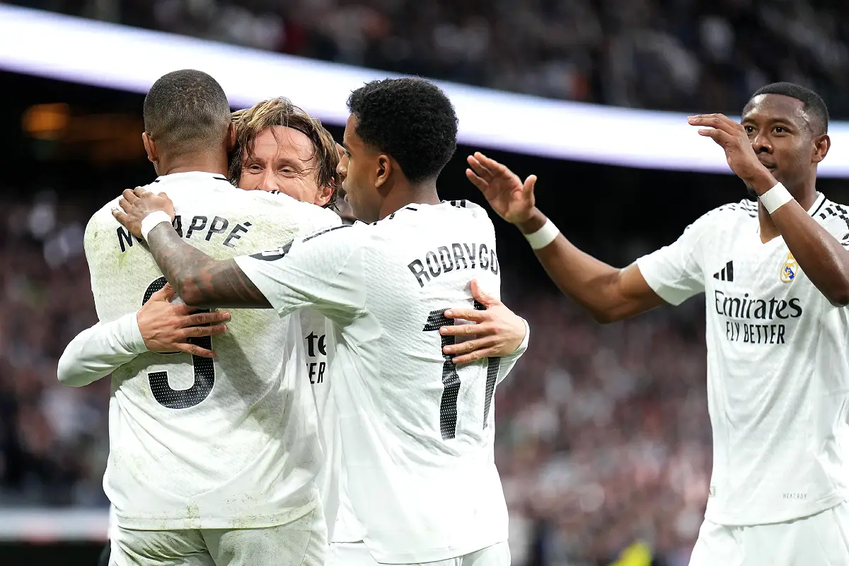 Les Madridistes dont Mbappé et Modric (Photo by Angel Martinez/Getty Images).