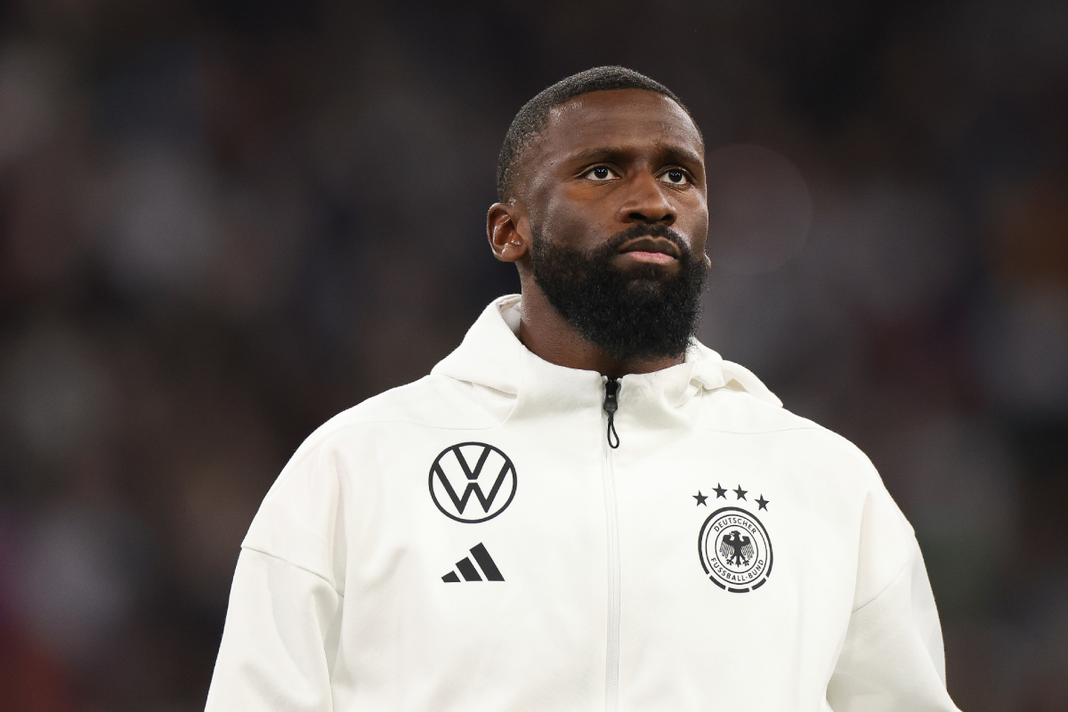 MUNICH, GERMANY - OCTOBER 14: Antonio Rudiger of Germany looks on prior tp the UEFA Nations League 2024/25 League A Group A3 match between Germany and Netherlands at Allianz Arena on October 14, 2024 in Munich, Germany. (Photo by Maja Hitij/Getty Images)