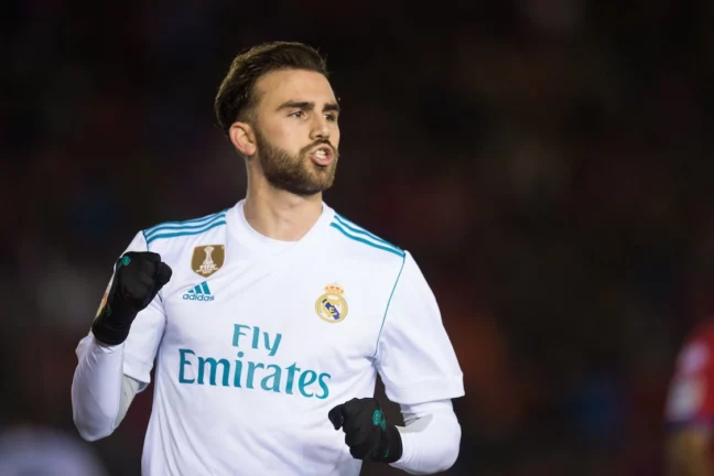 SORIA, SPAIN - JANUARY 04: Borja Mayoral of Real Madrid celebrates after scoring his team's 3rd goal during the Copa del Rey match between Numancia and Real Madrid at Nuevo Estadio Los Pajarito on January 4, 2018 in Soria, Spain. (Photo by Denis Doyle/Getty Images)