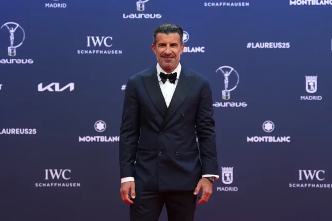 Luis Figo à Madrid lundi soir (Photo by Angel Martinez/Getty Images for Laureus).