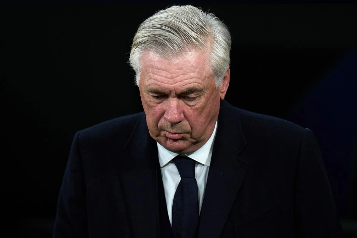 MADRID, SPAIN - APRIL 16: Carlo Ancelotti, Head Coach of Real Madrid, looks on prior to the UEFA Champions League 2024/25 Quarter Final Second Leg match between Real Madrid C.F. and Arsenal FC at Estadio Santiago Bernabeu on April 16, 2025 in Madrid, Spain. (Photo by Angel Martinez/Getty Images)