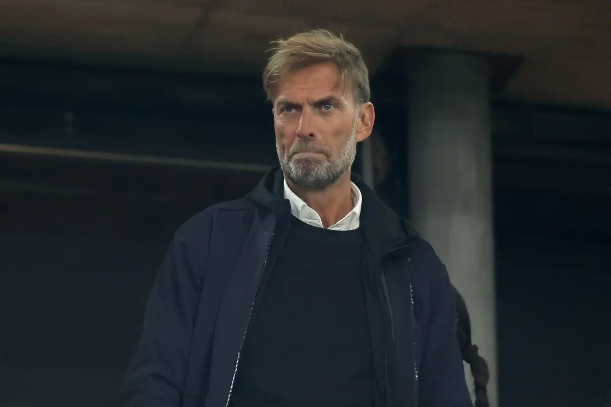 STUTTGART, GERMANY - APRIL 02: Juergen Klopp, Global Head of Soccer RB Leipzig, is seen prior to the DFB Cup Semi Final between VfB Stuttgart and RB Leipzig at Mercedes-Benz Arena on April 02, 2025 in Stuttgart, Germany. (Photo by Alex Grimm/Getty Images)