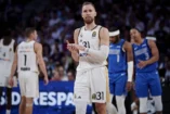 MADRID, SPAIN - OCTOBER 10: #31 Dzanan Musa of Real Madrid during Exhibition match between Real Madrid and Dallas Mavericks at WiZink Center on October 10, 2023 in Madrid, Spain. (Photo by Borja B. Hojas/Getty Images)