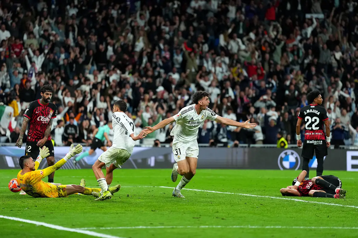 Jacobo Ramon célébrant son but (Photo by Angel Martinez/Getty Images).