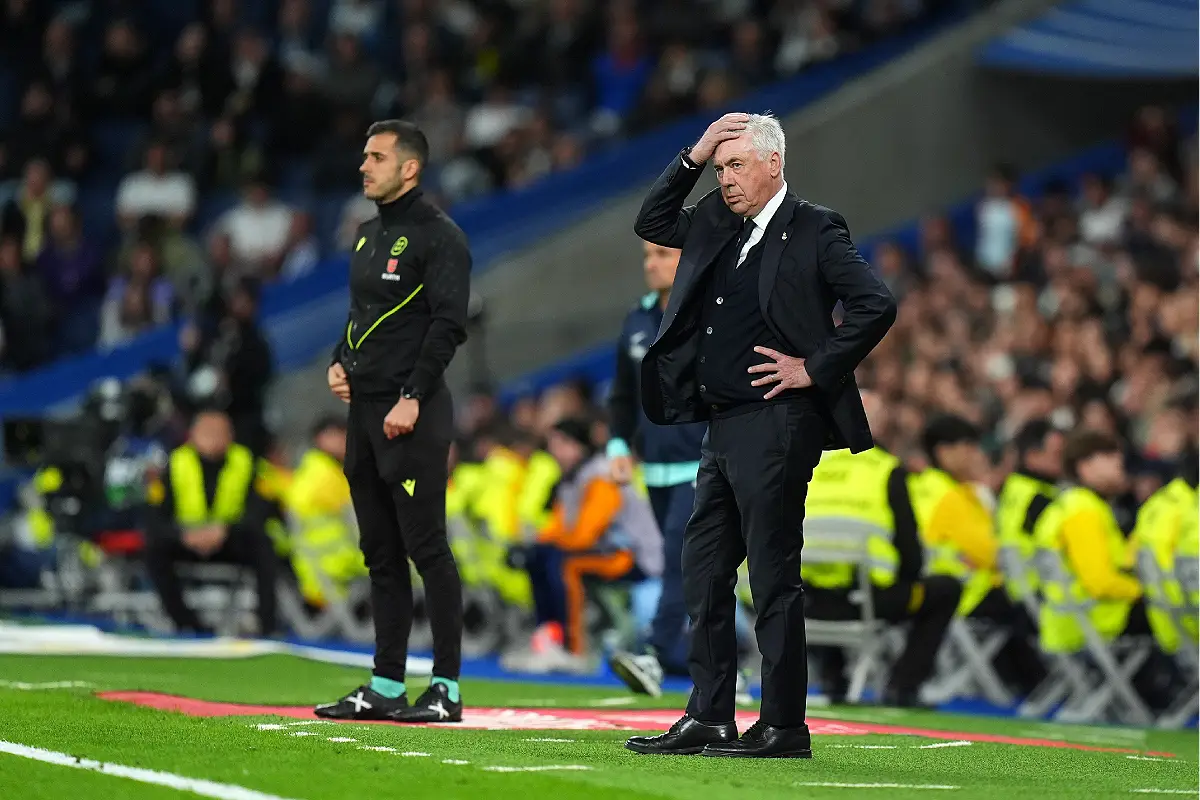 Ancelotti a bouclé une dernière saison difficile au Real Madrid (Photo by Angel Martinez/Getty Images).