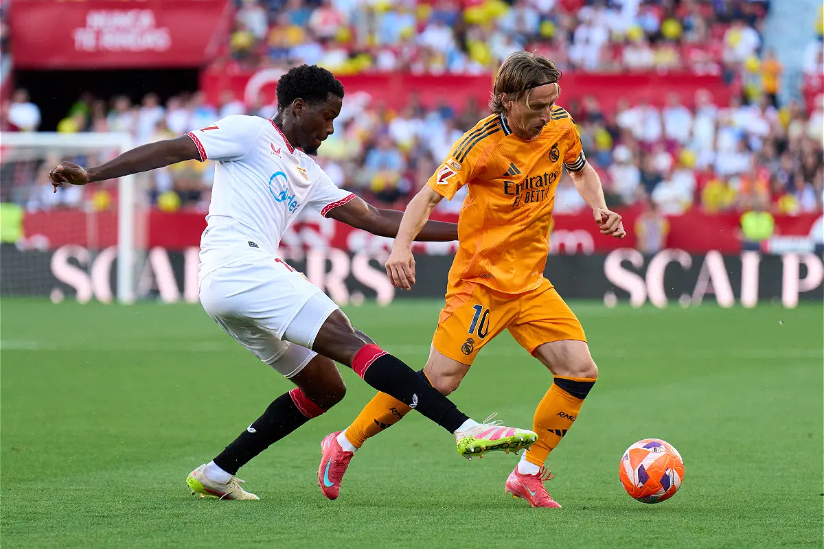 Luka Modric face à Séville (Photo by Angel Martinez/Getty Images).