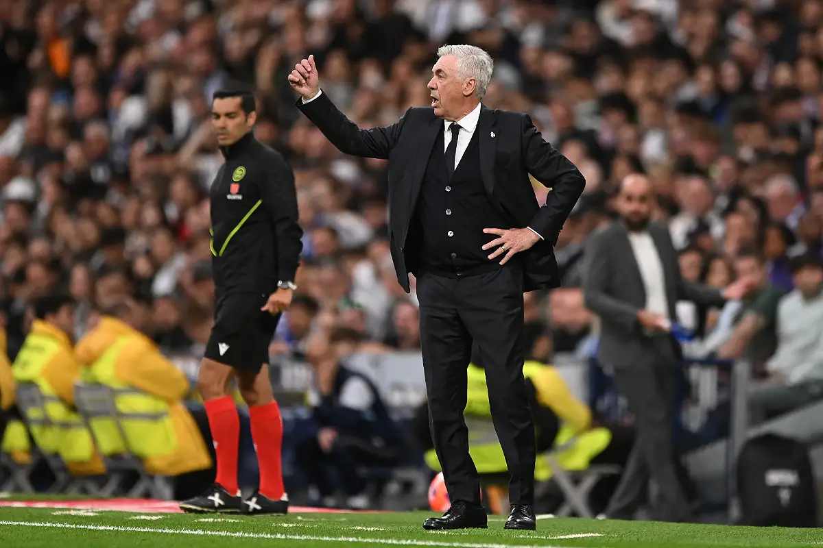 Ancelotti lors de Real Madrid - Celta de Vigo (Photo by Denis Doyle/Getty Images).