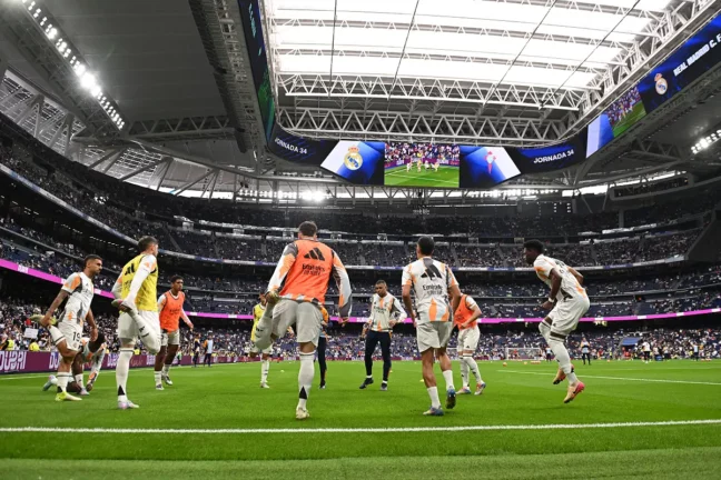 Le Real Madrid avant le match face au Celta de Vigo (Photo by Denis Doyle/Getty Images).