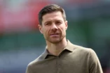 LEVERKUSEN, GERMANY - APRIL 26: Xabi Alonso, Head Coach of Bayer 04 Leverkusen, is seen during the Bundesliga match between Bayer 04 Leverkusen and FC Augsburg at BayArena on April 26, 2025 in Leverkusen, Germany. (Photo by Lars Baron/Getty Images).
