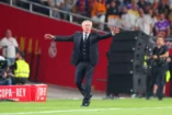 SEVILLE, SPAIN - APRIL 26: Carlo Ancelotti, Head Coach of Real Madrid, reacts during the Copa del Rey Final match between FC Barcelona and Real Madrid at Estadio de La Cartuja on April 26, 2025 in Seville, Spain. (Photo by Fran Santiago/Getty Images).