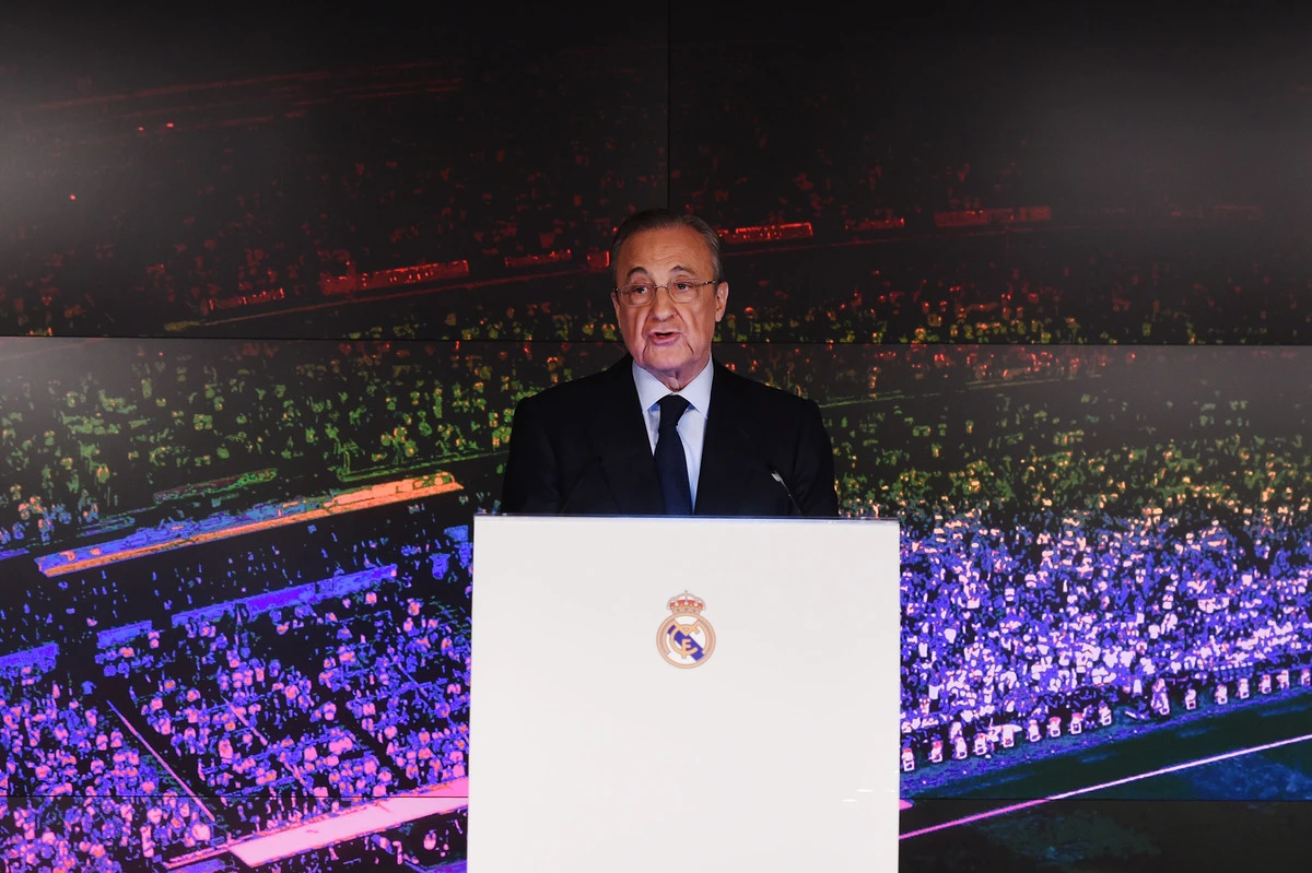 MADRID, SPAIN - MARCH 11: Florentino Perez, President of Real Madrid, at the announcement of Zinedine Zidane as new Real Madrid head coach at Estadio Santiago Bernabeu on March 11, 2019 in Madrid, Spain. Zinedine Zidane returns as Real Madrid manager just 10 months after
