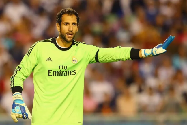GOTHENBURG, SWEDEN - JULY 27: Diego Lopez, goalkeeper of Real Madrid gestures during the pre season friendly match between Real Madrid and Paris Saint-Germain at Ullevi on July 27, 2013 in Gothenburg, Sweden. (Photo by Martin Rose/Getty Images)