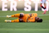 SEVILLE, SPAIN - MAY 18: Endrick Felipe Moreira of Real Madrid grimaces in pain during the LaLiga match between Sevilla FC and Real Madrid CF at Estadio Ramon Sanchez Pizjuan on May 18, 2025 in Seville, Spain. (Photo by Angel Martinez/Getty Images).
